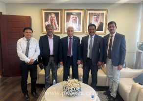 The Indian Club President Mr. K.M. Cherian & other officials with Assistant Secretary-General for Planning and Charity Resources Development at  RHF Yousif Abdulla Al-Yaqoob.jpg